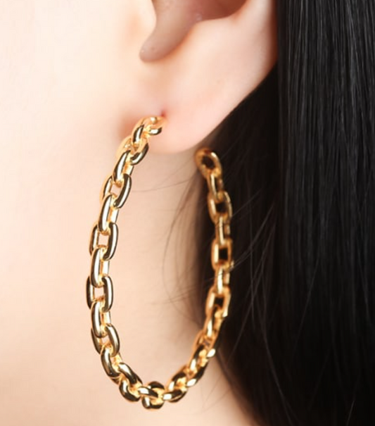 Chin hoop earrings
